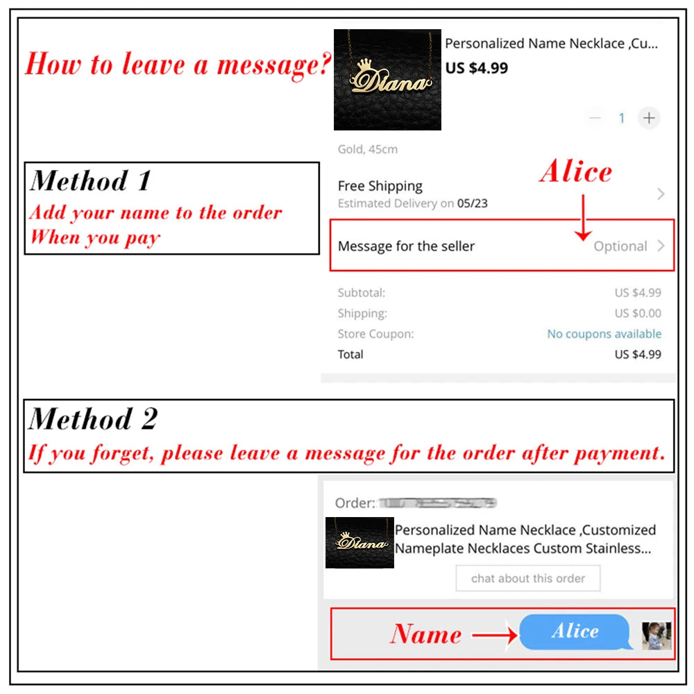 Collier Prénom Personnalisé Doré - Choker Acier Inoxydable Femme Homme