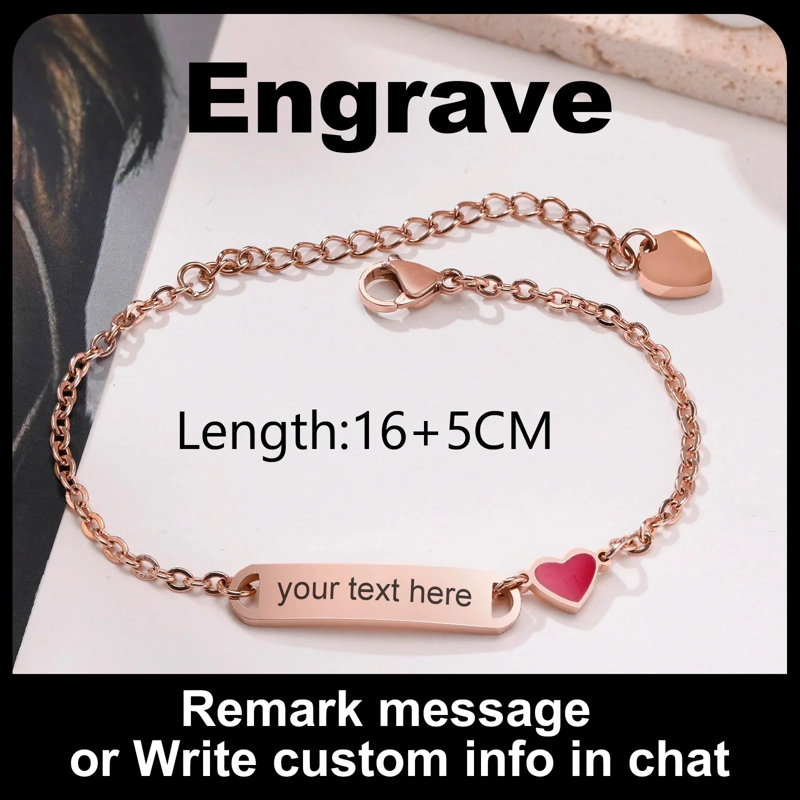 Customized Heart Bracelet for Little Girl Boy, Engravable ID Name Bracelet, Personalized Stainless Steel Chain Birthday Gift