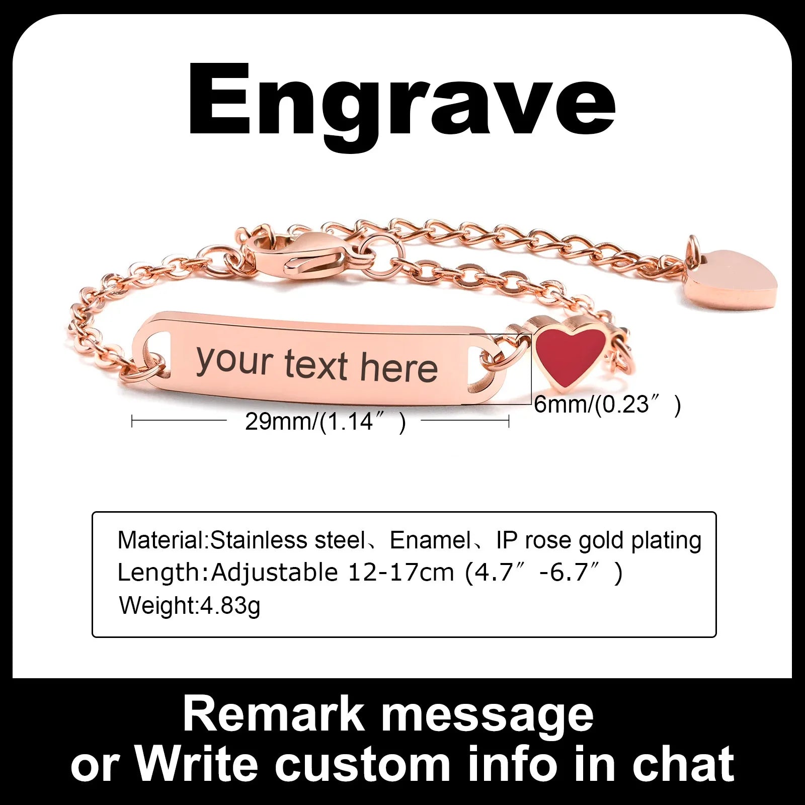 Customized Heart Bracelet for Little Girl Boy, Engravable ID Name Bracelet, Personalized Stainless Steel Chain Birthday Gift