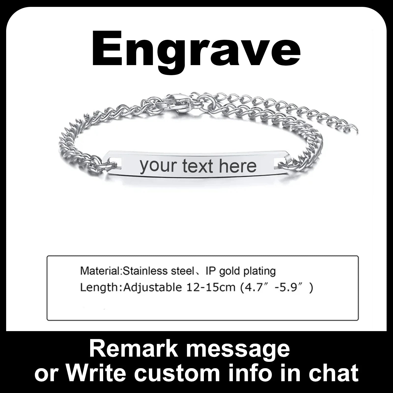 Customized Heart Bracelet for Little Girl Boy, Engravable ID Name Bracelet, Personalized Stainless Steel Chain Birthday Gift