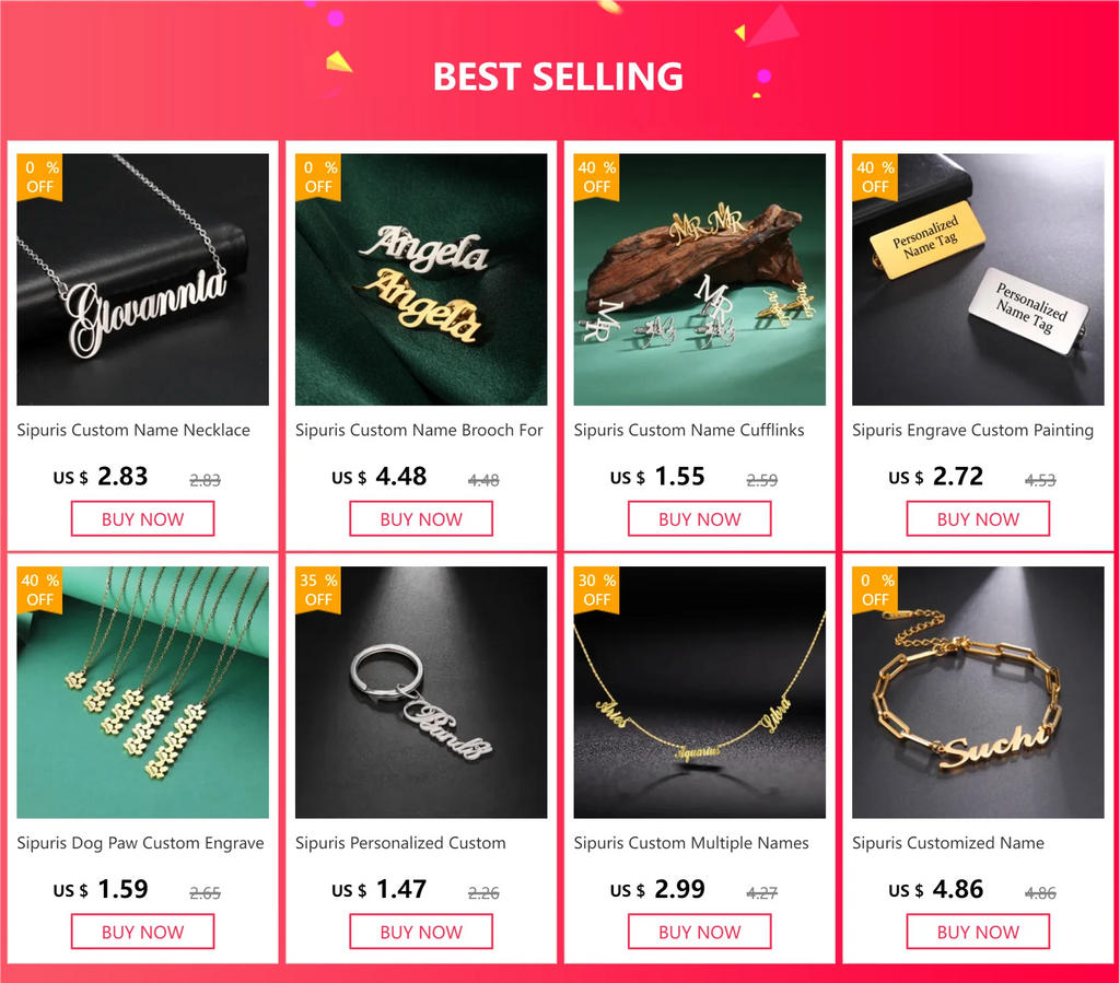 Collier Prénom Personnalisé Doré - Choker Acier Inoxydable Femme Homme