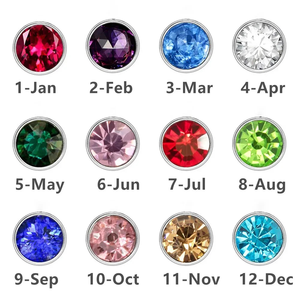 Bracelet Barre Personnalisé Pierre de Naissance - Gravure Prénom Acier