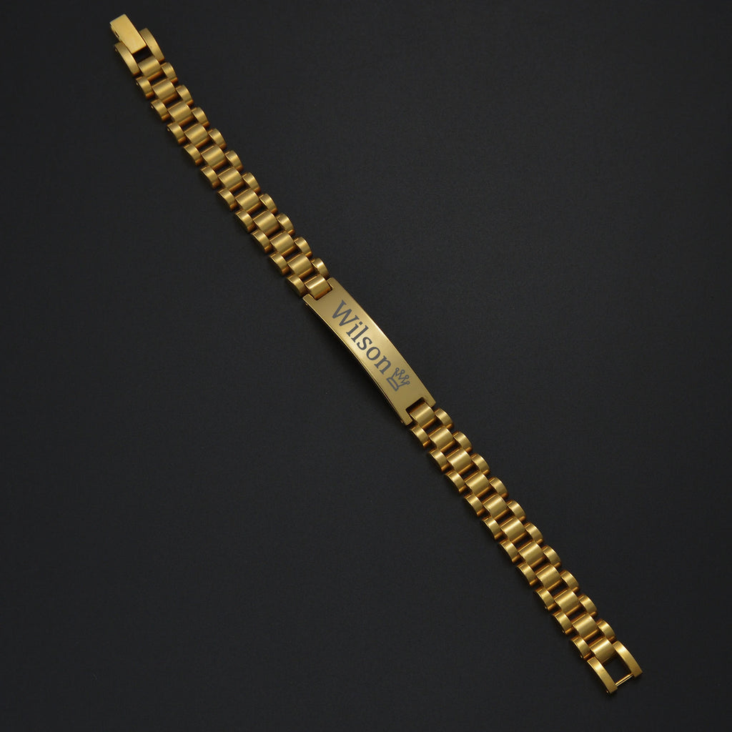 Set Bracelet + Collier Chaîne Cubaine Gravé - Bijoux Personnalisés Acier