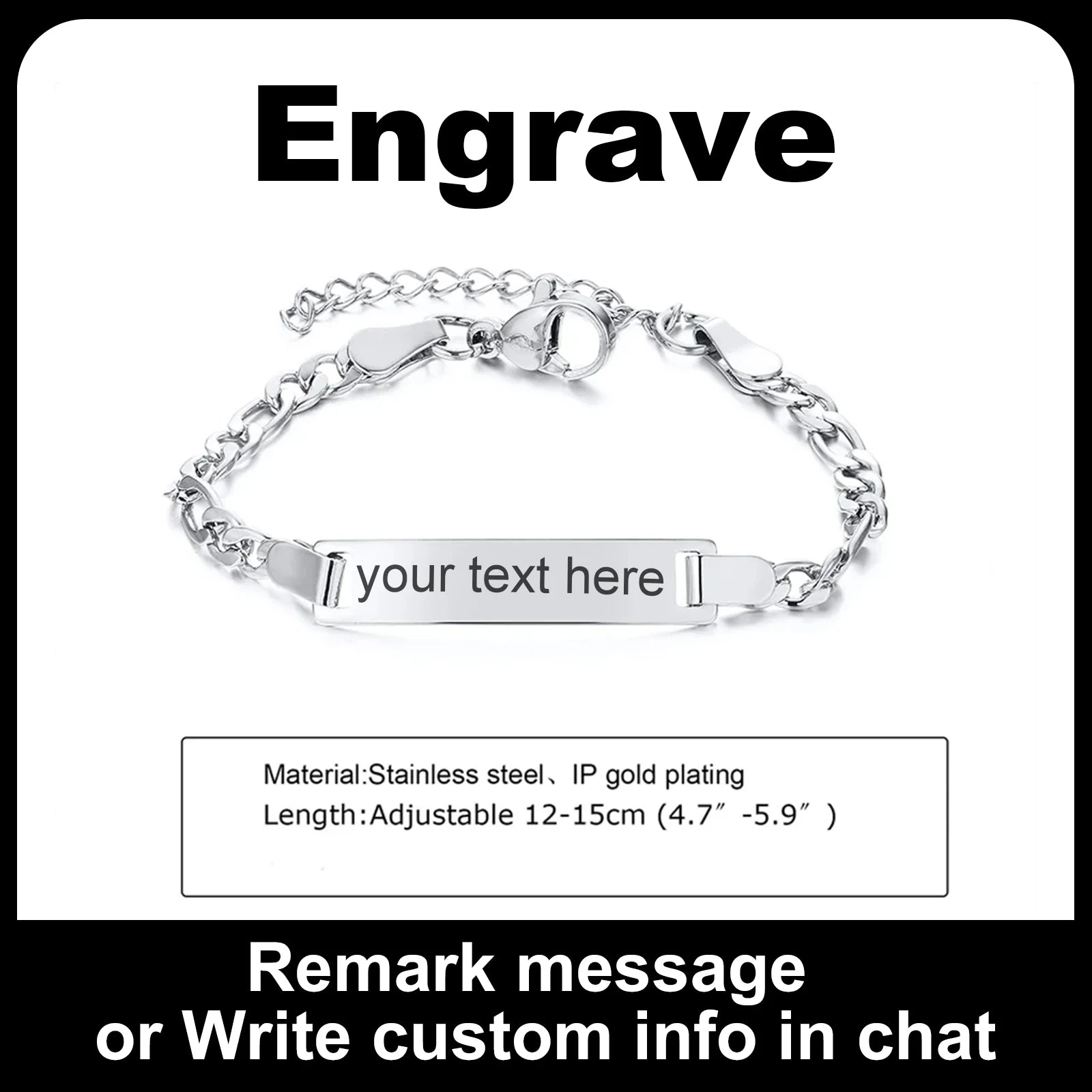 Customized Heart Bracelet for Little Girl Boy, Engravable ID Name Bracelet, Personalized Stainless Steel Chain Birthday Gift